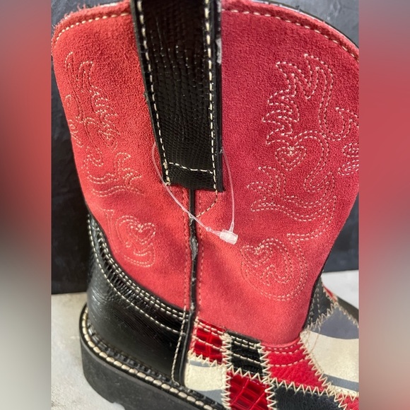 Original Ariat Fatbaby Patchwork Boots Artist Series 6.5B - Picture 10 of 15